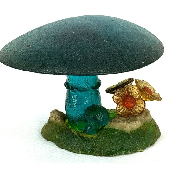 Wondermold Other - Wondermold Lucite Mushroom Blue Orange Green Figurine 3.5" Tall Vintage